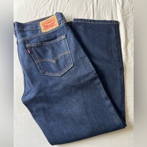 Levi's Men's Dark Blue 550 relaxed denim Jeans
